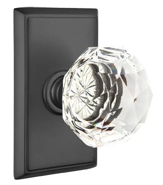DIAMOND GLASS (CK) PRIVACY (BED/BATH) KNOB WITH 2-3/8