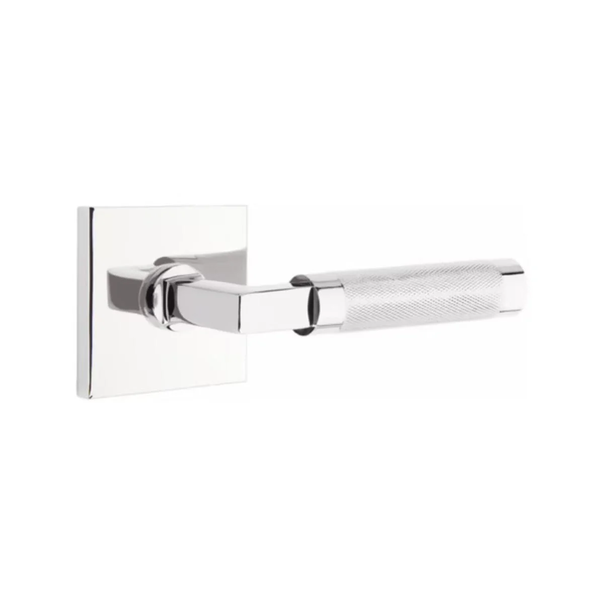L-SQUARE KNURLED (LS.KN) PRIVACY (BED/BATH) LEVER WITH 2-3/8