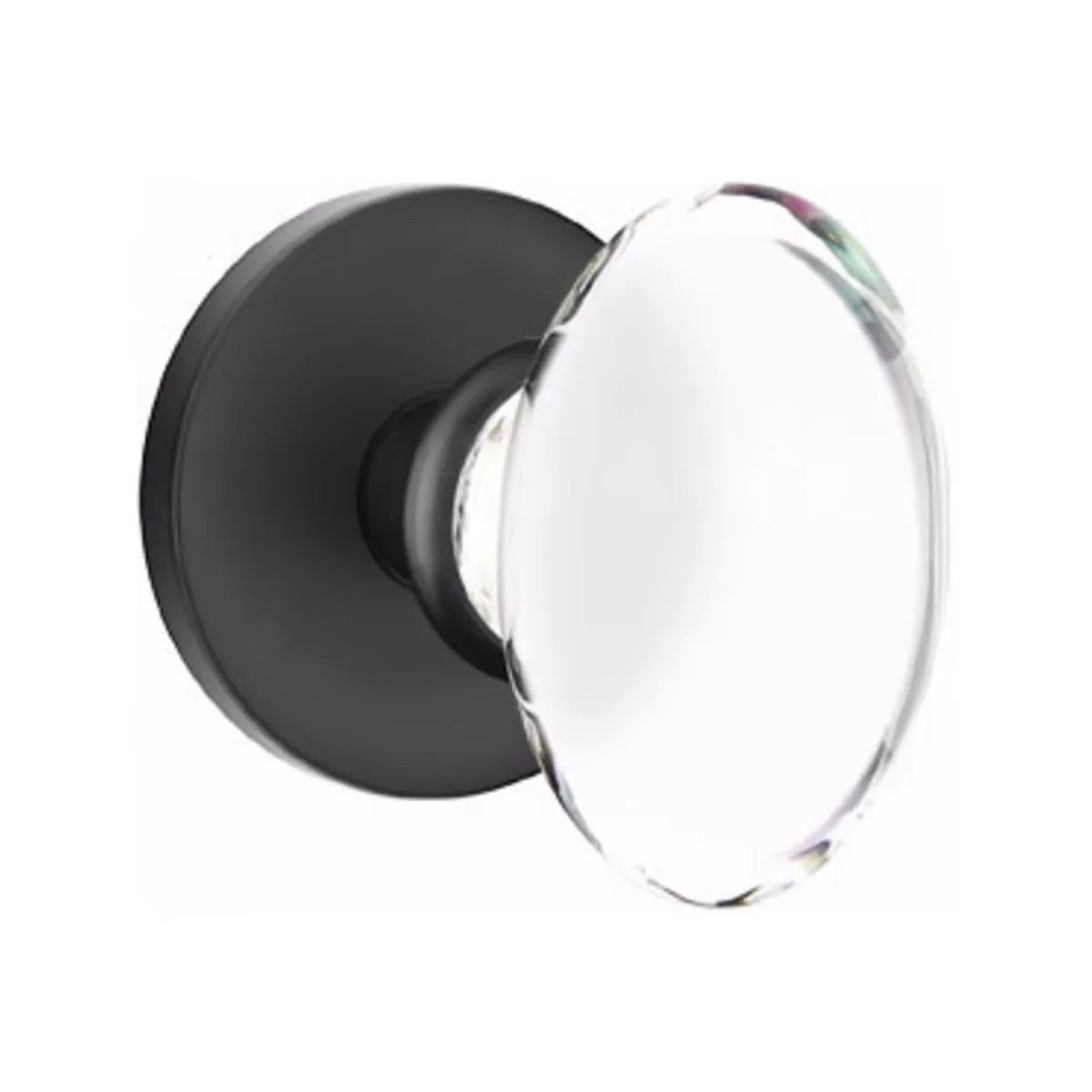 HAMPTON GLASS (HT) DUMMY (PAIR) KNOB WITH MODERN ROSETTE - Omega Custom Fabrication LLC