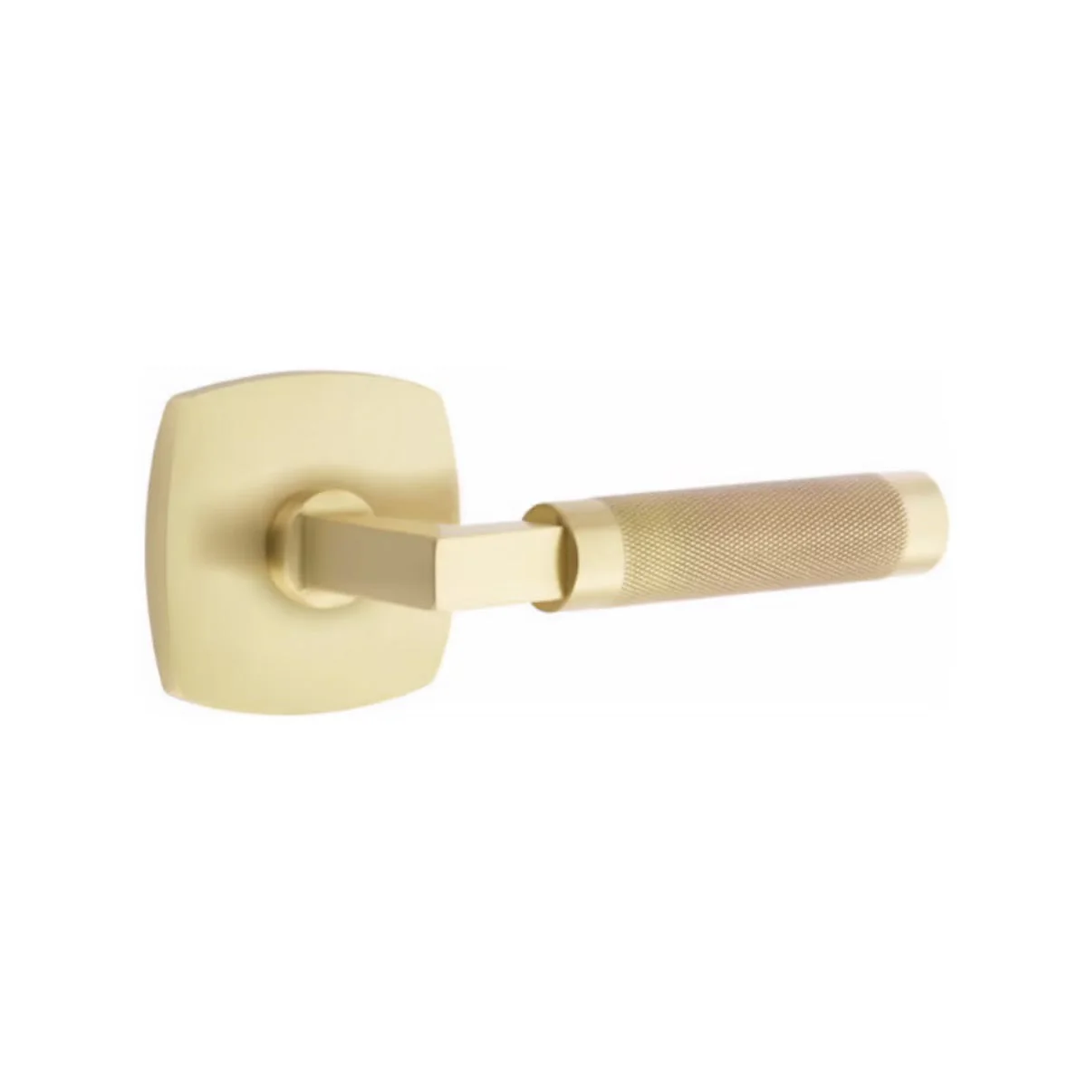 L-SQUARE KNURLED (LS.KN) PRIVACY (BED/BATH) LEVER WITH 2-3/8