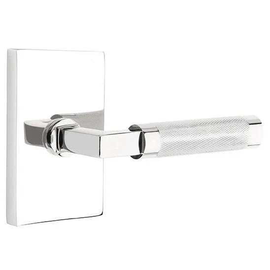 L-SQUARE KNURLED (LS.KN) PRIVACY (BED/BATH) LEVER WITH 2-3/8