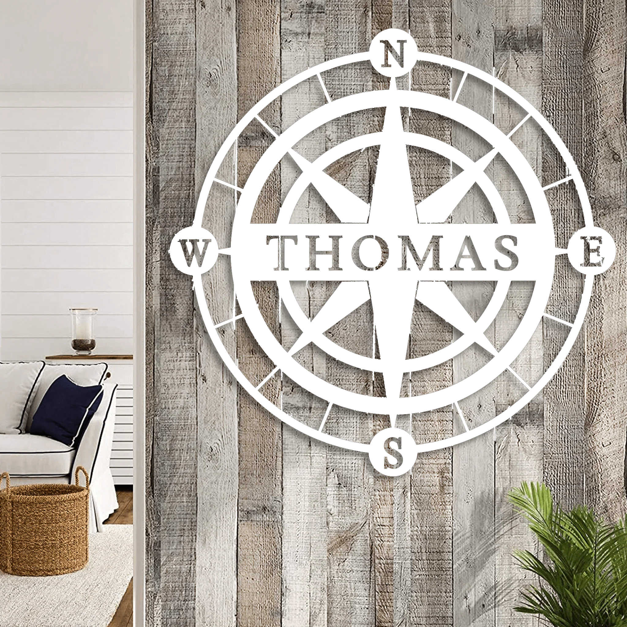 Custom Compass Wall Art - Omega Custom Fabrication LLC