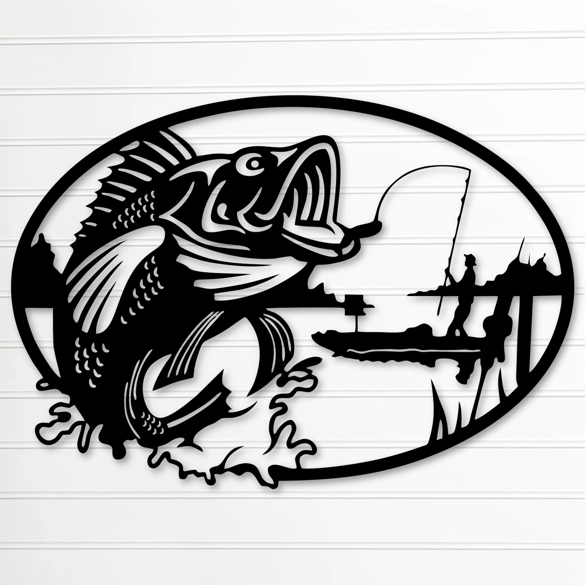 Metal Fishing Wall Art - Omega Custom Fabrication LLC