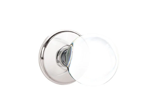 BRISTOL GLASS (BL) DUMMY (PAIR) KNOB WITH TRADITIONAL ROSETTE - Omega Custom Fabrication LLC