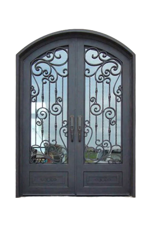 Gatsby Arched Iron Door - Omega Custom Fabrication LLC