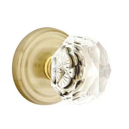 DIAMOND GLASS (CK) PRIVACY (BED/BATH) KNOB WITH 2-3/8