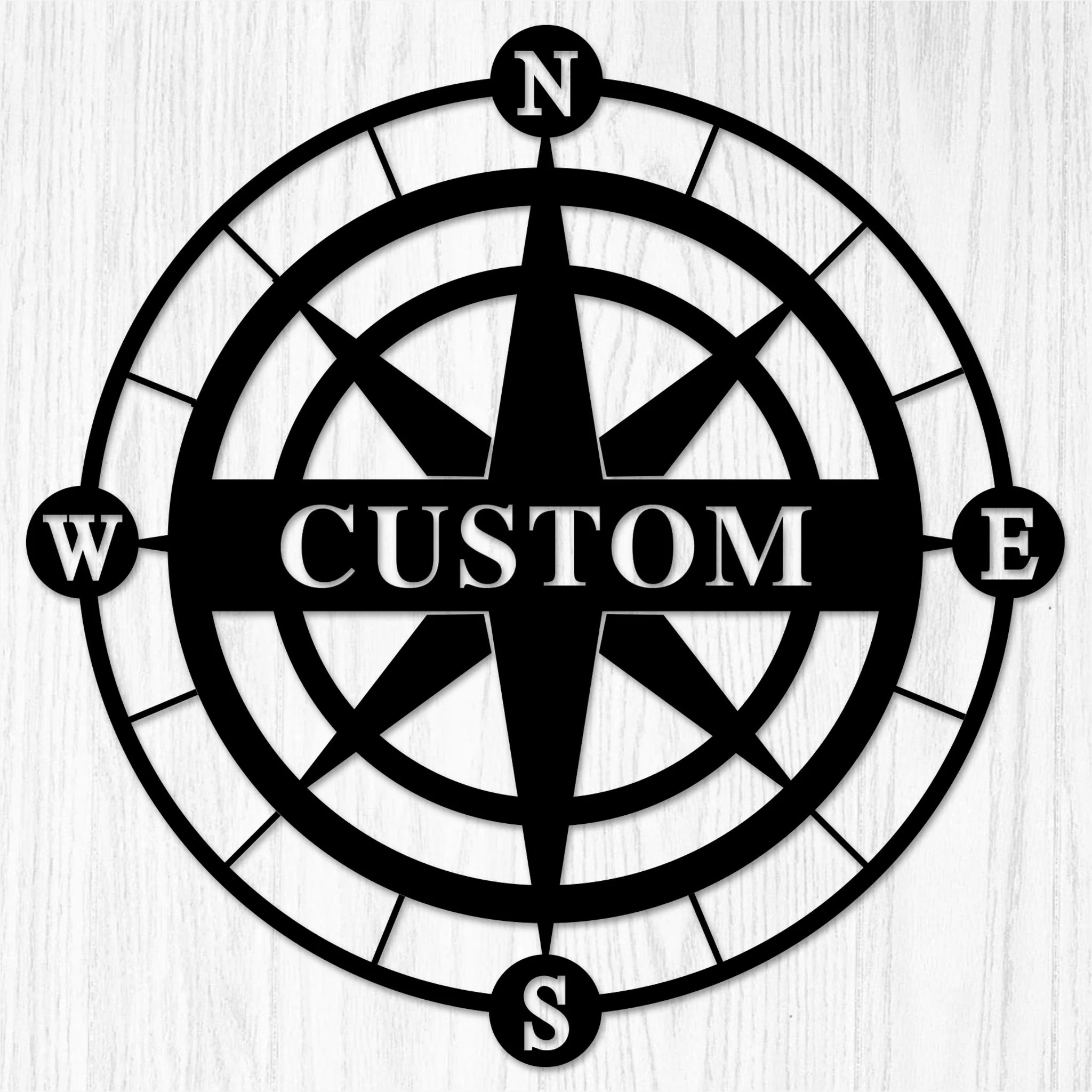 Custom Compass Wall Art - Omega Custom Fabrication LLC