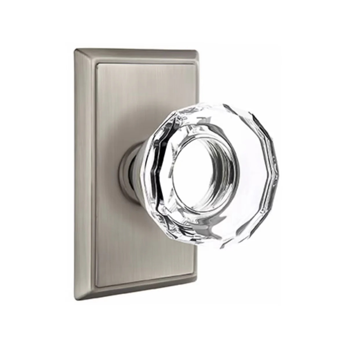 LOWELL GLASS (LW) PASSAGE (HALL/CLOSET) KNOB WITH 2-3/8