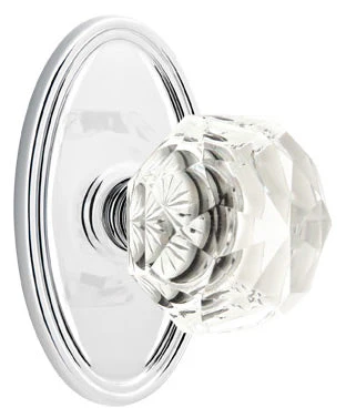 DIAMOND GLASS (CK) PRIVACY (BED/BATH) KNOB WITH 2-3/8