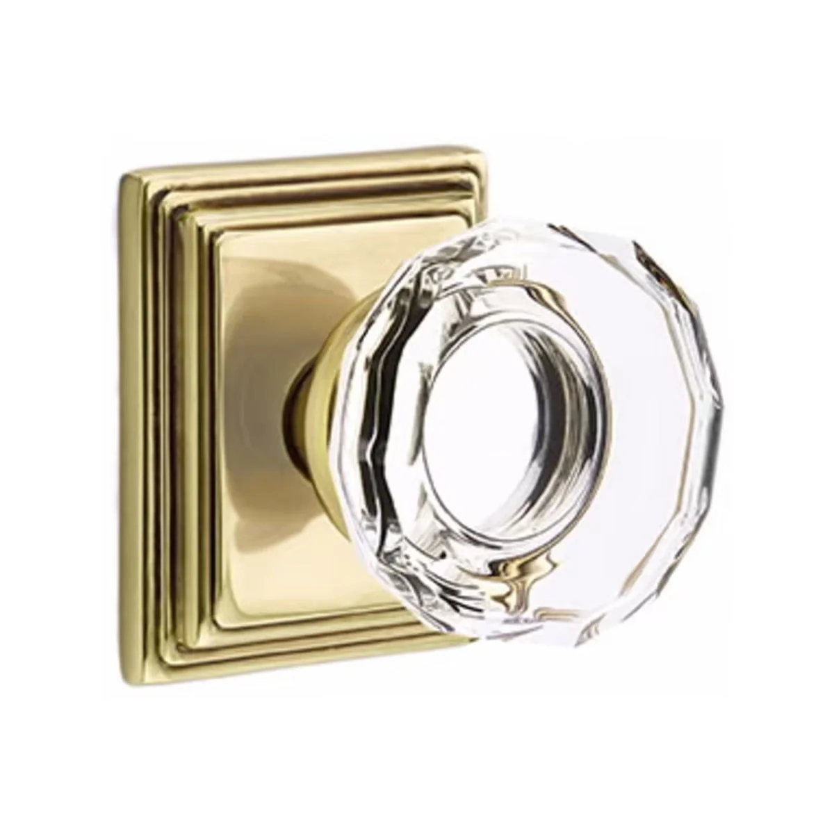 LOWELL GLASS (LW) PRIVACY (BED/BATH) KNOB WITH 2-3/8