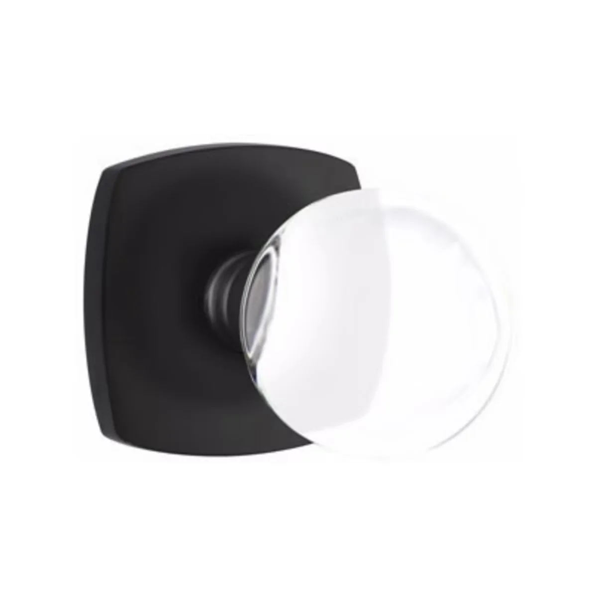 BRISTOL GLASS (BL) DUMMY (PAIR) KNOB WITH MODERN ROSETTE - Omega Custom Fabrication LLC
