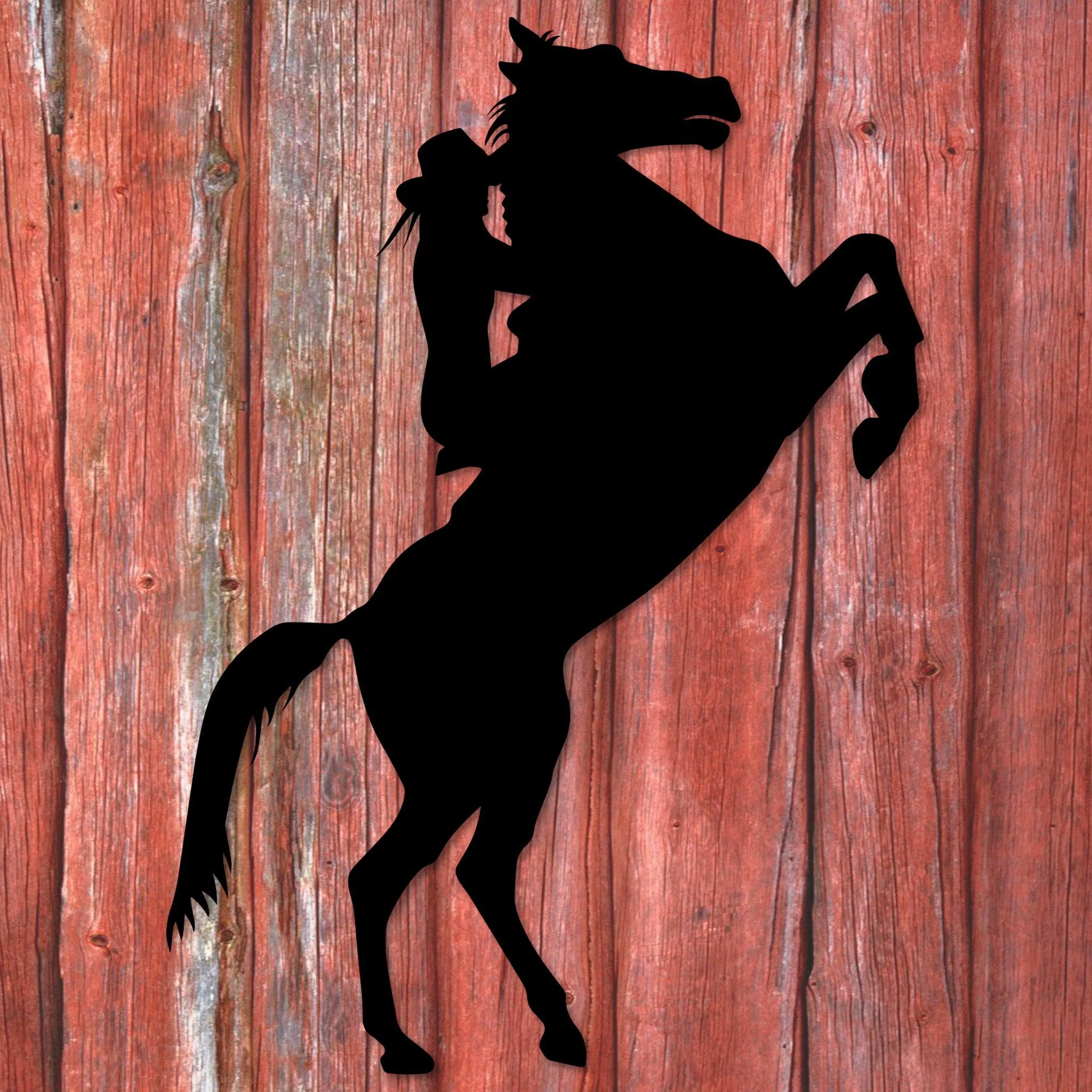 Cowgirl Metal Wall Art - Omega Custom Fabrication LLC