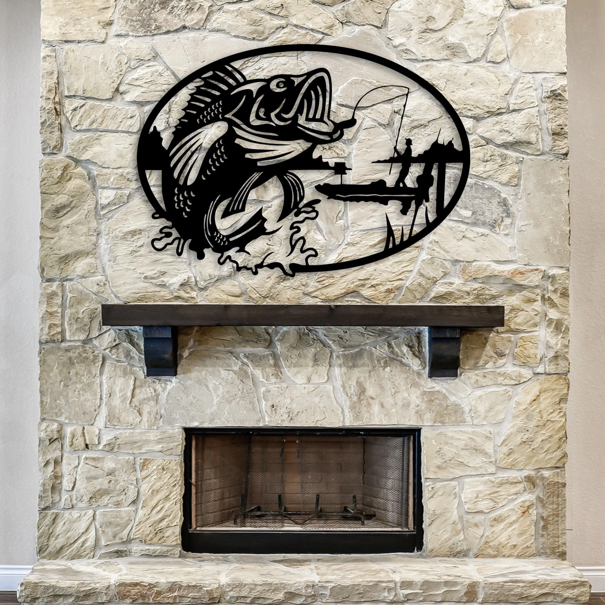 Metal Fishing Wall Art - Omega Custom Fabrication LLC