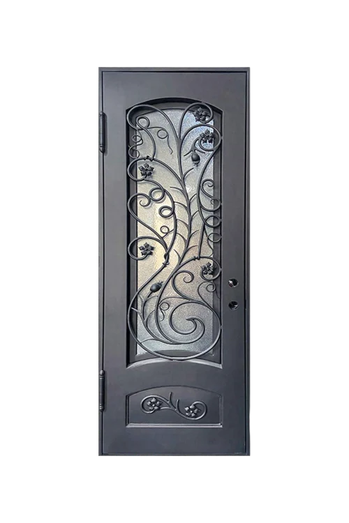 Twisted Vine Single Iron Door - Omega Custom Fabrication LLC