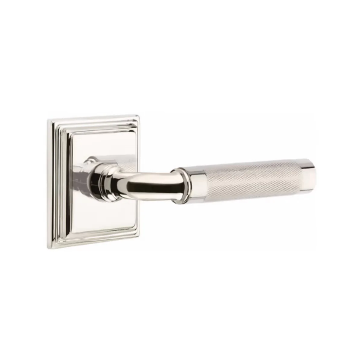 R-BAR KNURLED (RA.KN) PASSAGE (HALL/CLOSET) LEVER WITH 2-3/8