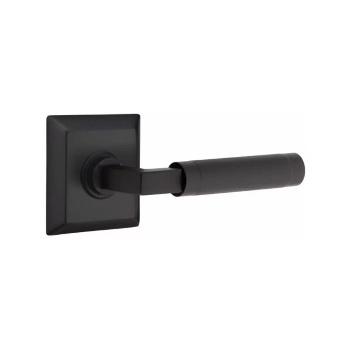 L-SQUARE KNURLED (LS.KN) PRIVACY (BED/BATH) LEVER WITH 2-3/8