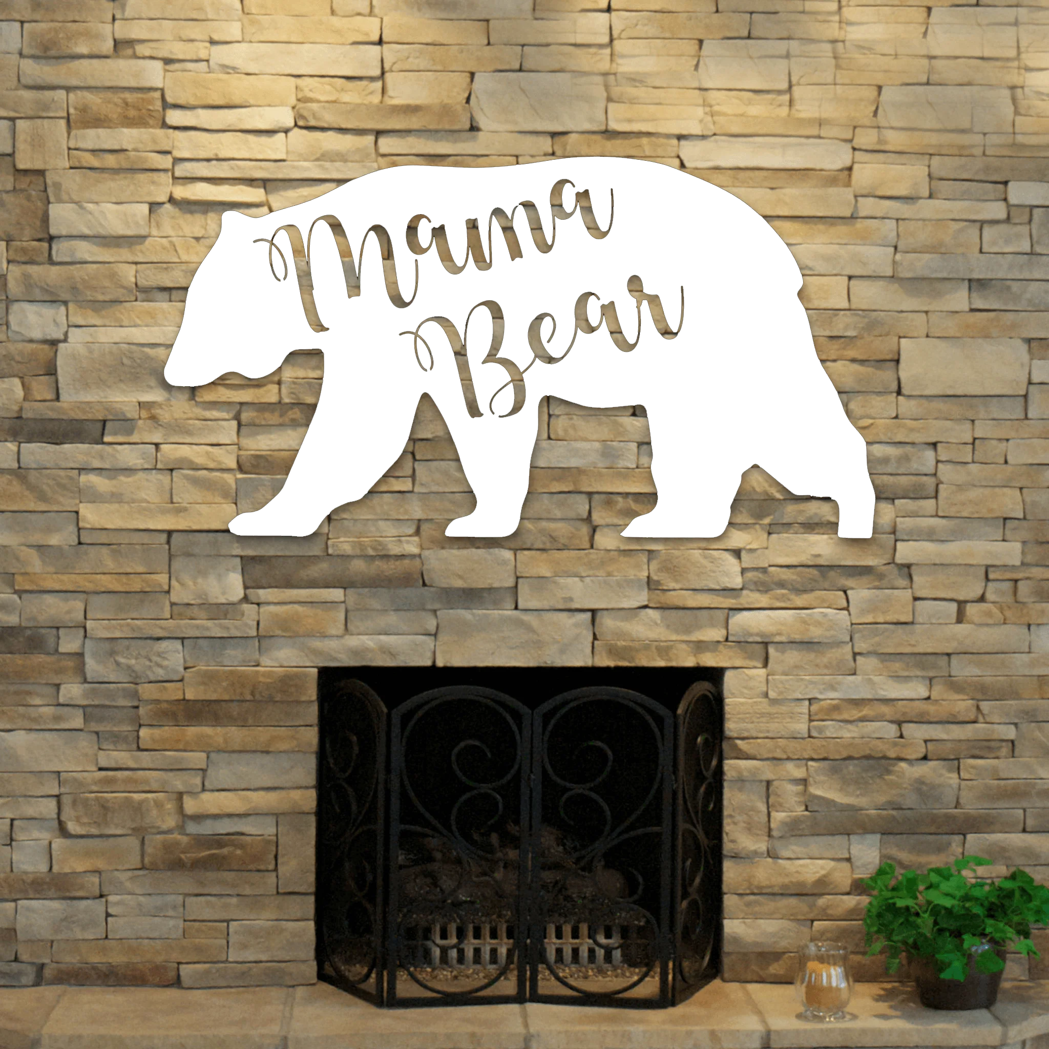 Mama Bear Metal Wall Art - Omega Custom Fabrication LLC