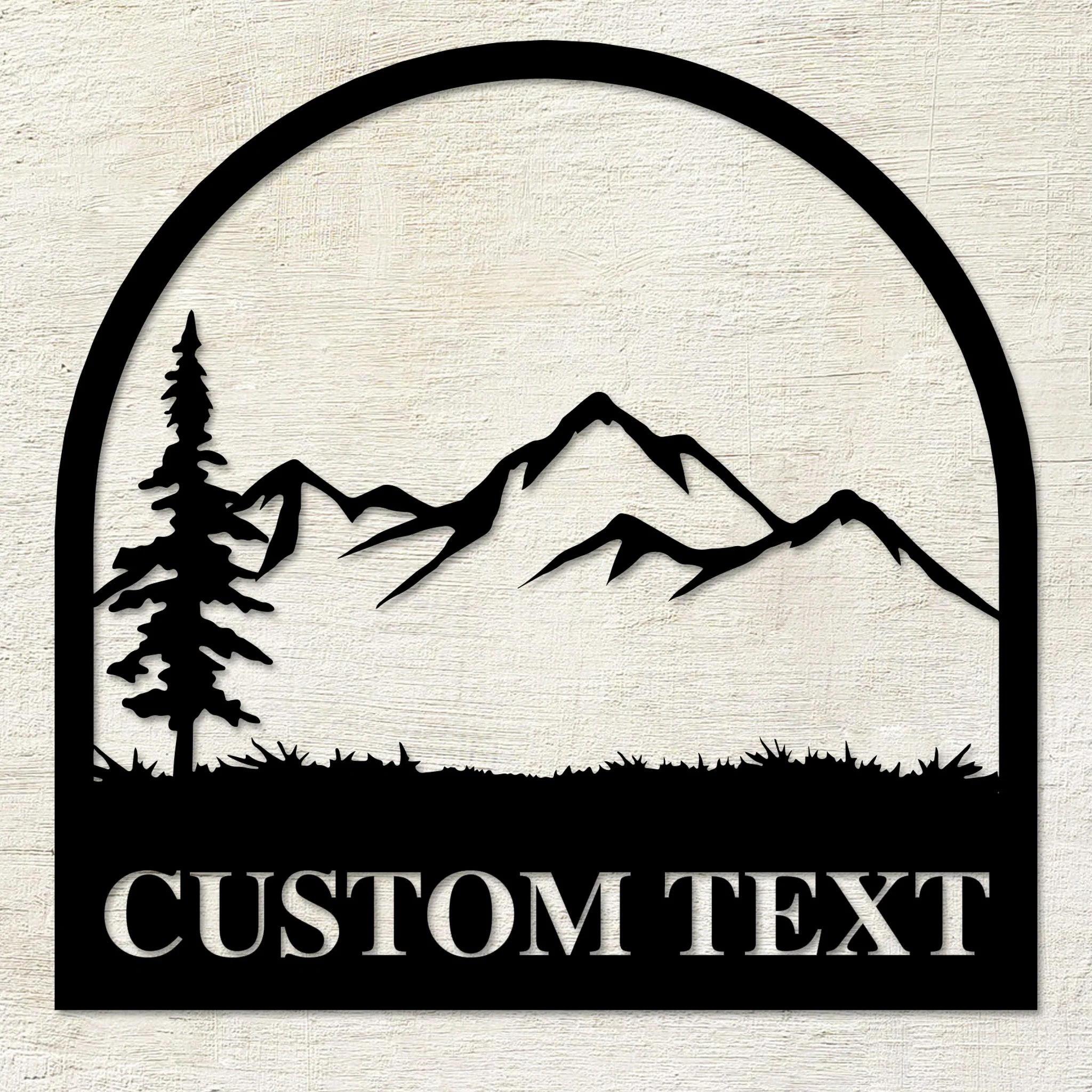 Custom Outdoors Mountain Scene Metal Wall Art - Omega Custom Fabrication LLC