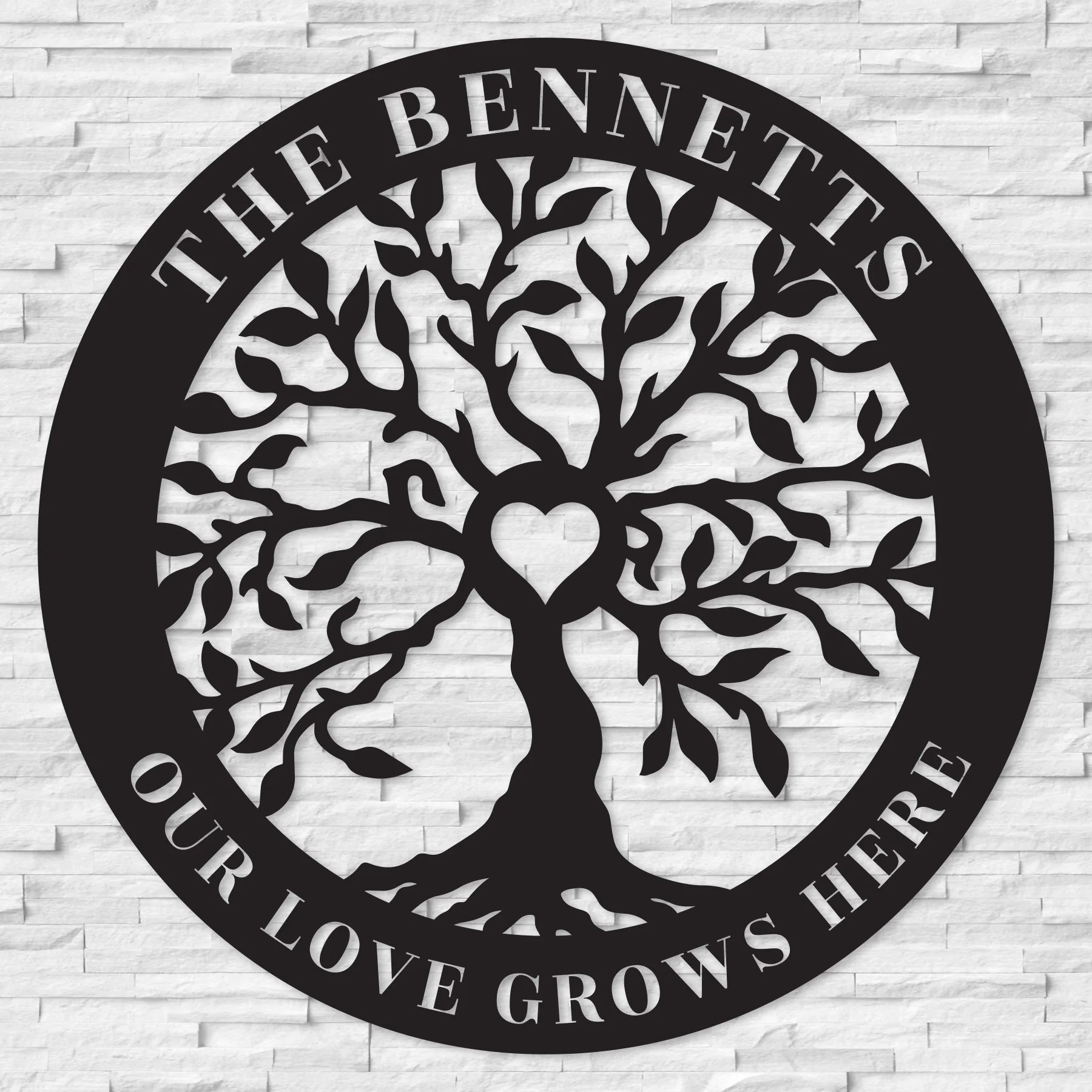Our Love Grows Here Custom Metal Art - Omega Custom Fabrication LLC