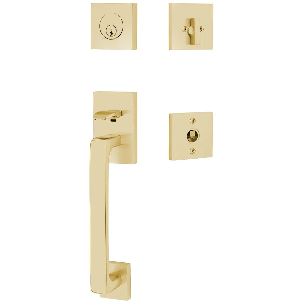 BADEN SATIN BRASS (US4) HANDLESET SINGLE-CYLINDER [4820] W/ 2-3/8