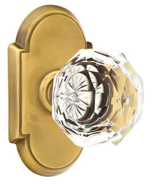 DIAMOND GLASS (CK) PRIVACY (BED/BATH) KNOB WITH 2-3/8