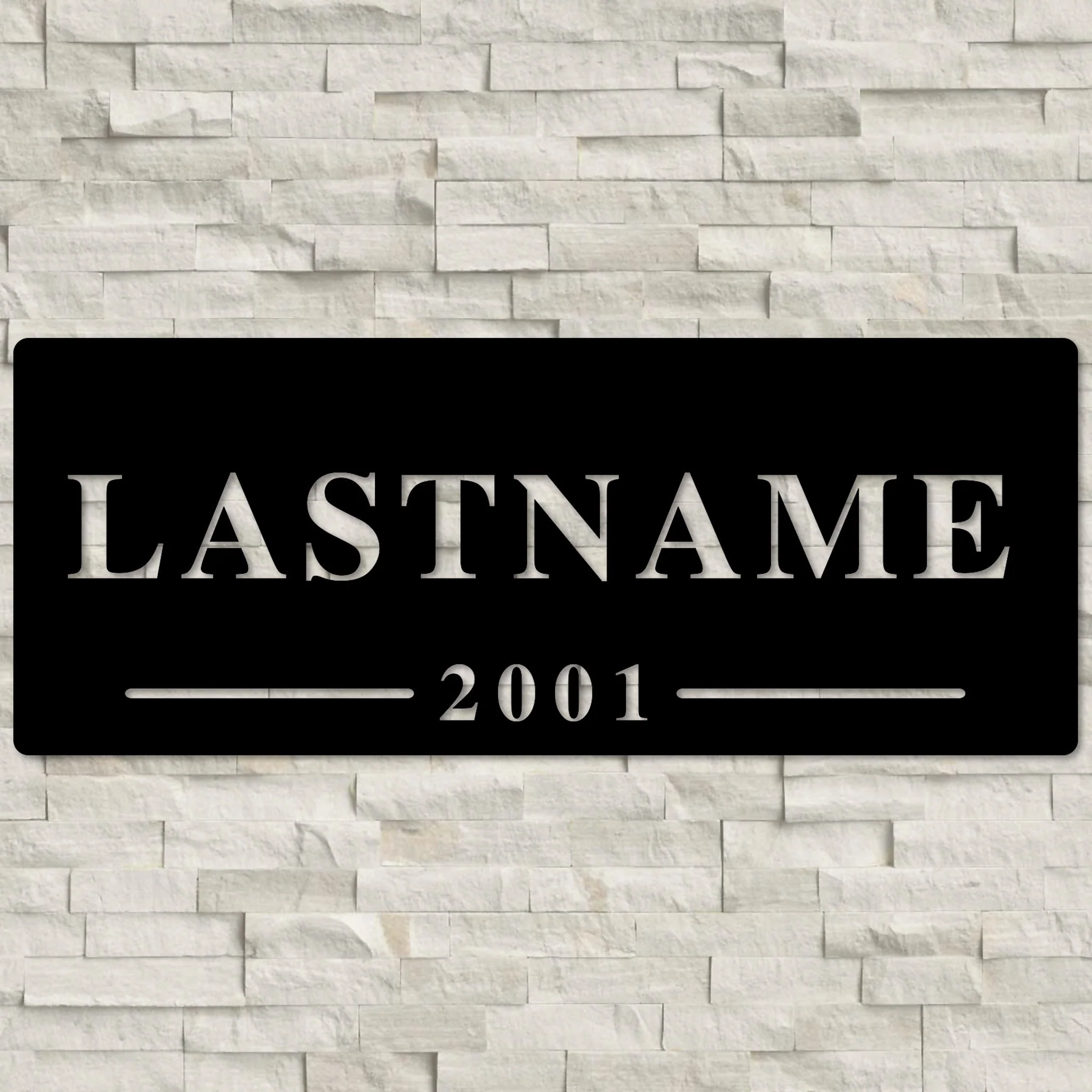Custom Family Name Plate - Omega Custom Fabrication LLC