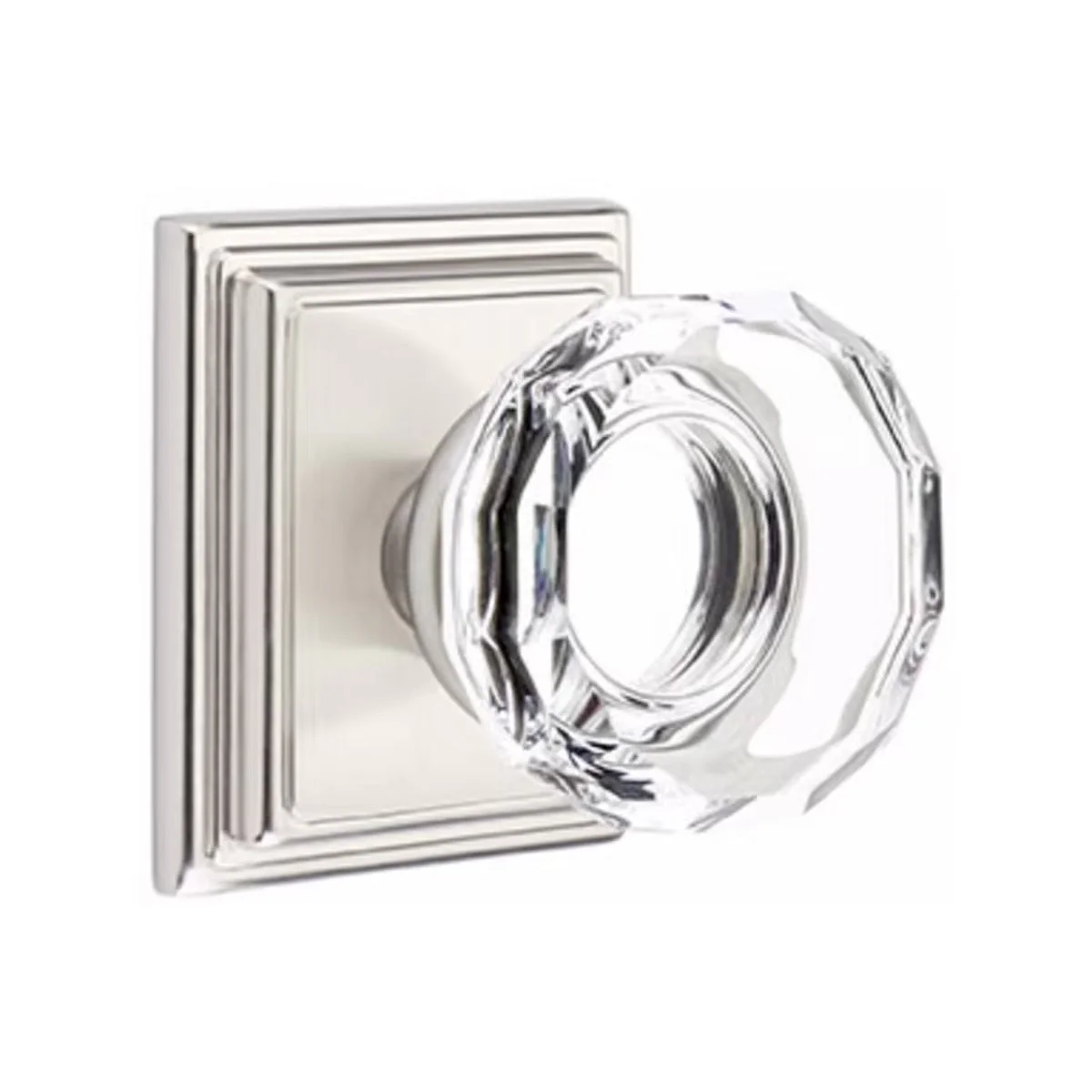 LOWELL GLASS (LW) PRIVACY (BED/BATH) KNOB WITH 2-3/8