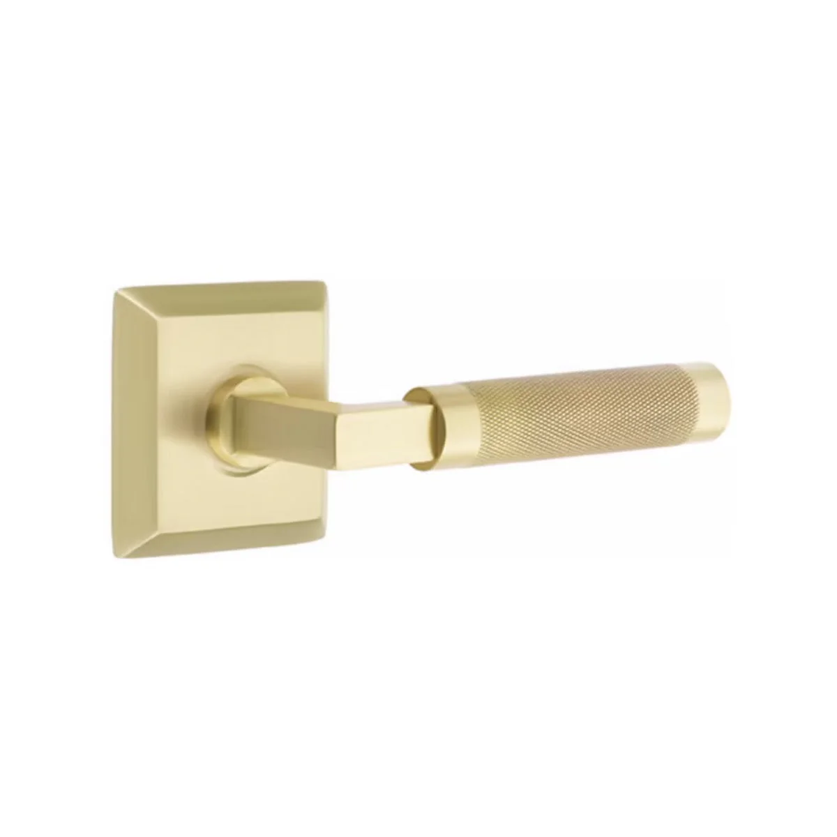 L-SQUARE KNURLED (LS.KN) PRIVACY (BED/BATH) LEVER WITH 2-3/8