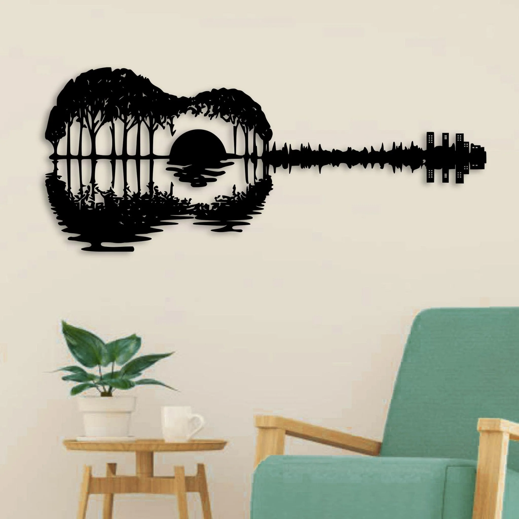 Guitar Trees Metal Wall Art - Omega Custom Fabrication LLC