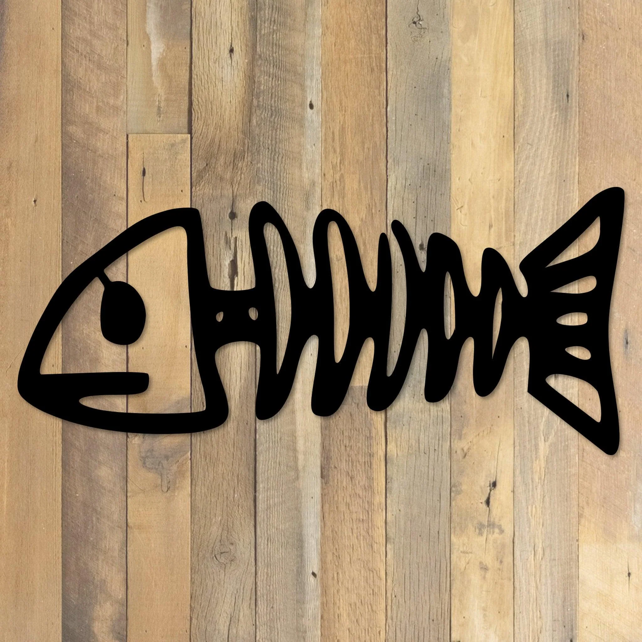 Metal Fishbones Wall Art - Omega Custom Fabrication LLC