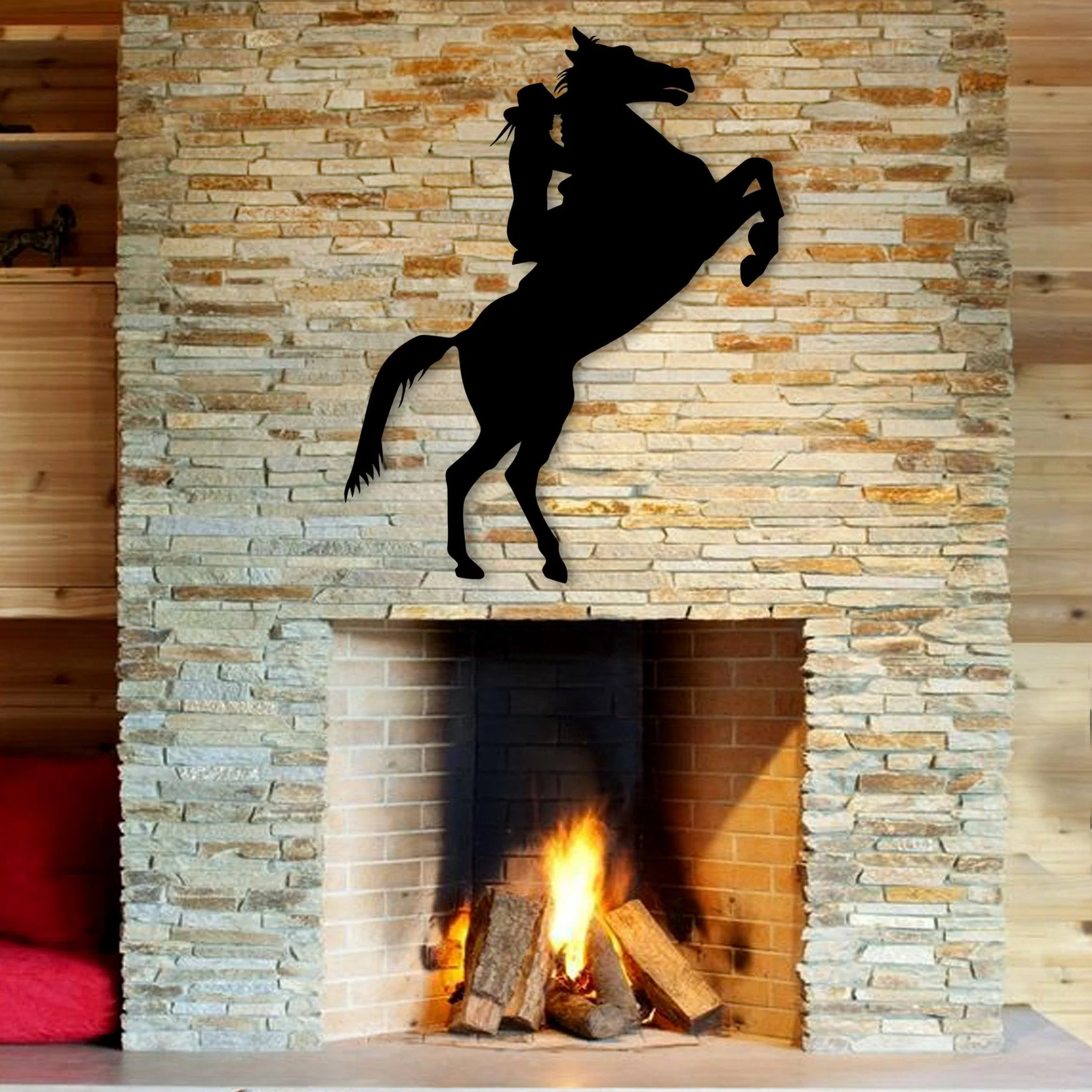 Cowgirl Metal Wall Art - Omega Custom Fabrication LLC