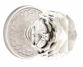 DIAMOND GLASS (CK) PRIVACY (BED/BATH) KNOB WITH 2-3/8
