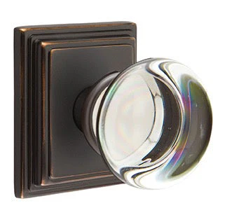 PROVIDENCE GLASS (PC) PRIVACY (BED/BATH) KNOB WITH 2-3/8