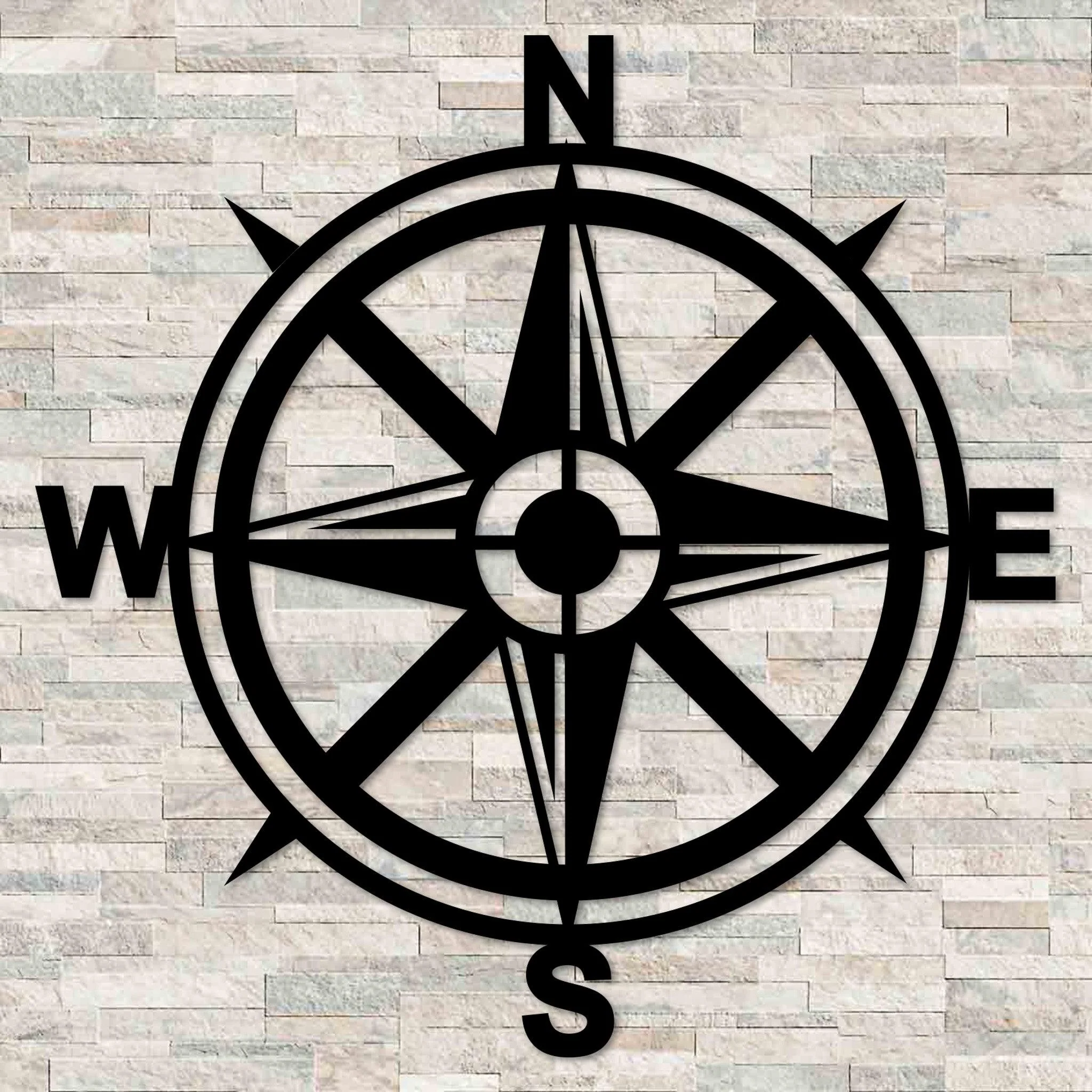 Metal Compass Wall Art - Omega Custom Fabrication LLC