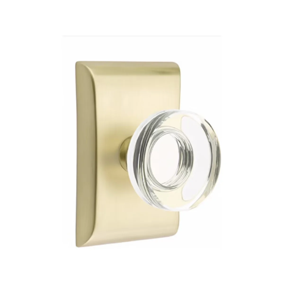MODERN DISC GLASS (MDC) PASSAGE (HALL/CLOSET) KNOB WITH 2-3/8