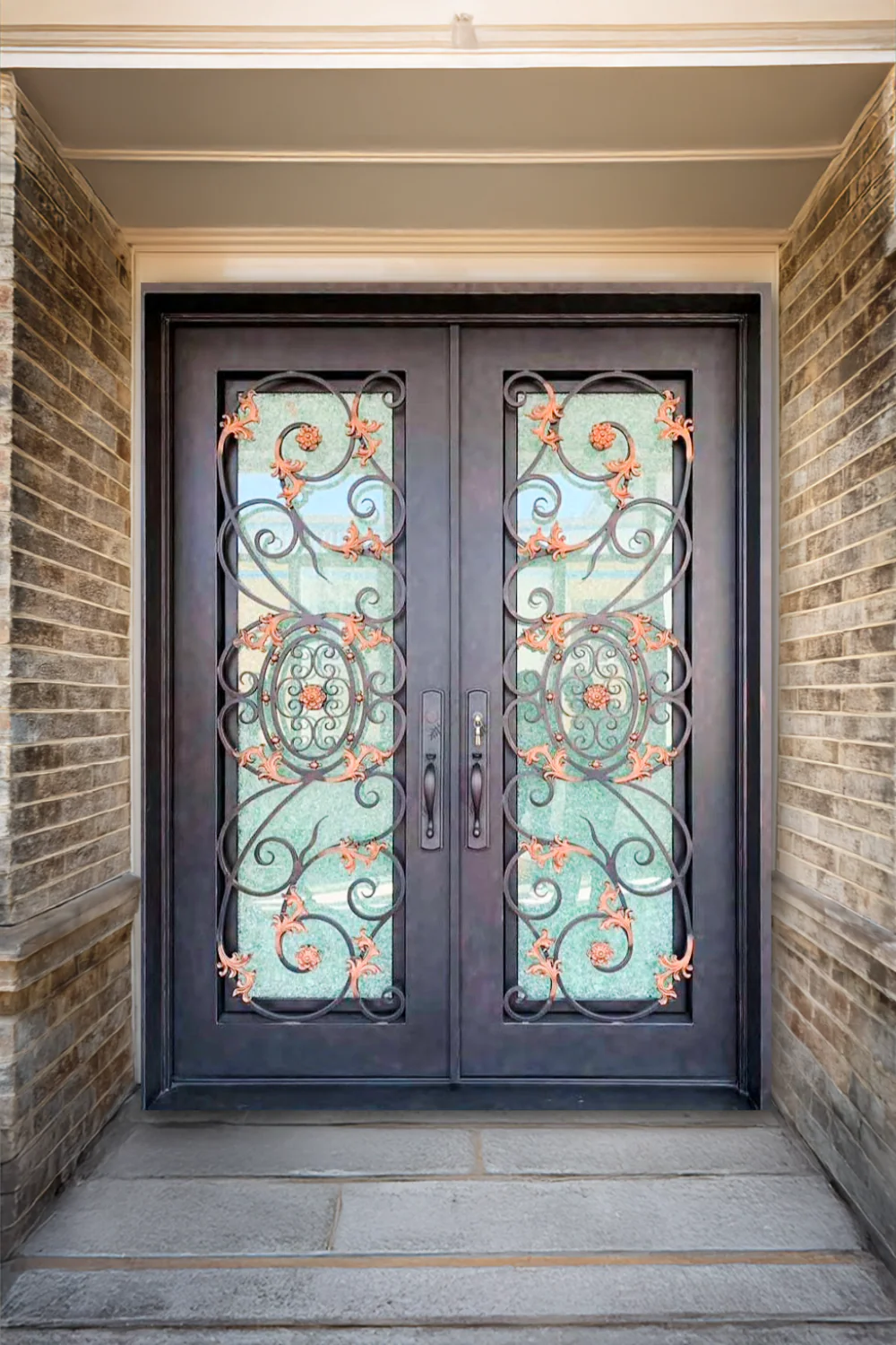 Elegant Autumn Iron Door - Omega Custom Fabrication LLC