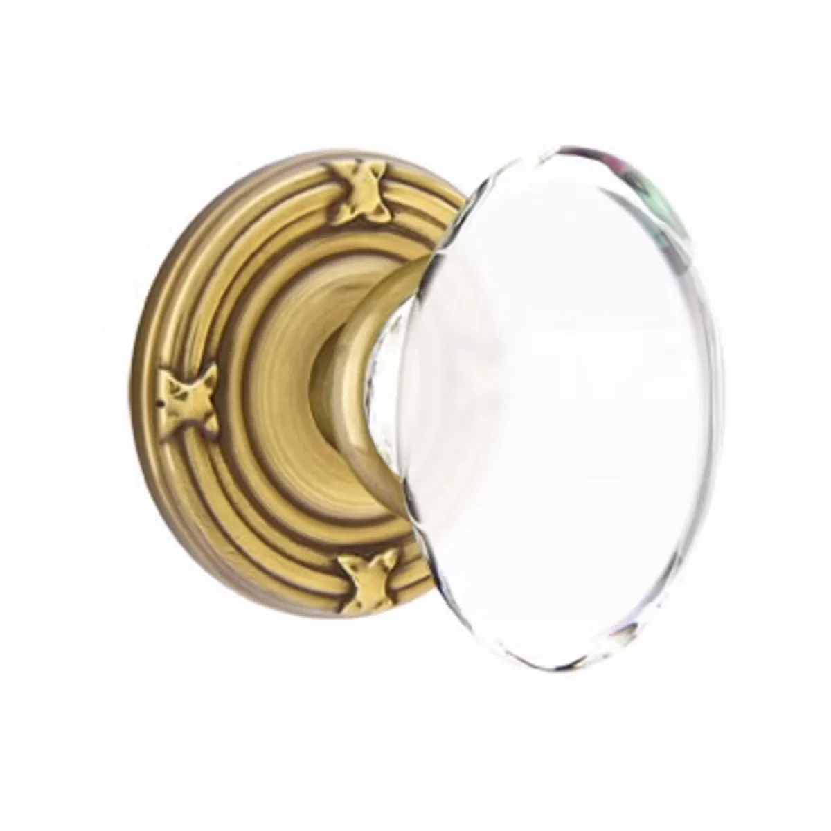HAMPTON GLASS (HT) PRIVACY (BED/BATH) KNOB WITH 2-3/8