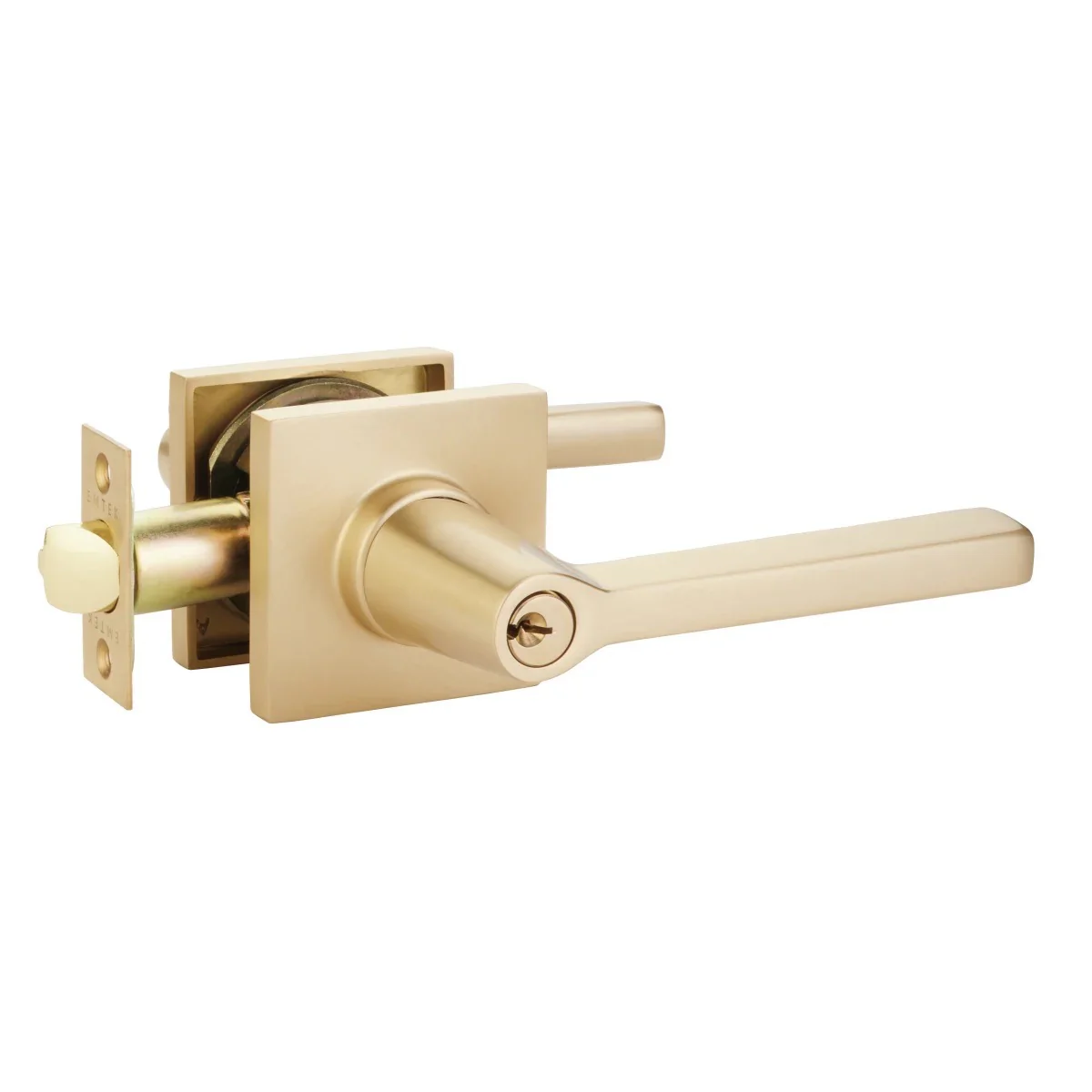 HELIOS (HLO) KEY IN LEVER SINGLE CYLINDER SQUARE ROSETTE (5122) LOCKSET IN WITH 2-3/8