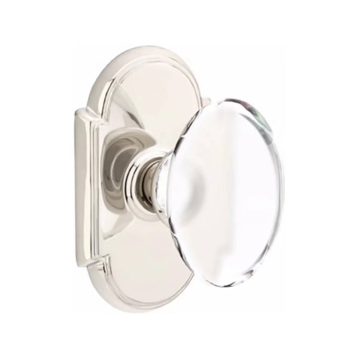 HAMPTON GLASS (HT) DUMMY (PAIR) KNOB WITH TRADITIONAL ROSETTE - Omega Custom Fabrication LLC