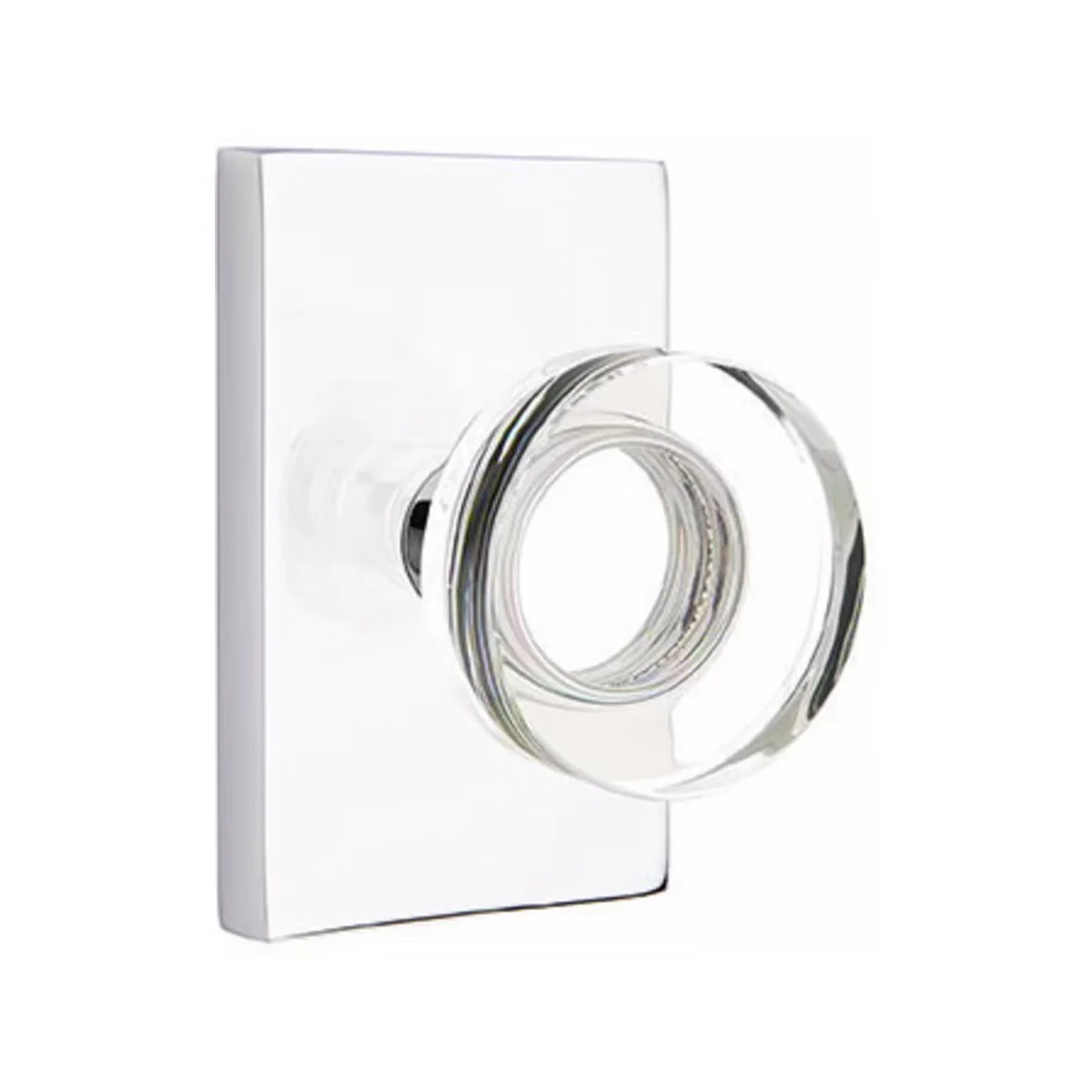 MODERN DISC GLASS (MDC) PRIVACY (BED/BATH) KNOB WITH 2-3/8