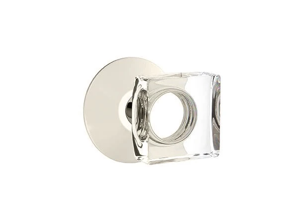 MODERN SQUARE GLASS (MSC) PASSAGE (HALL/CLOSET) KNOB WITH 2-3/8