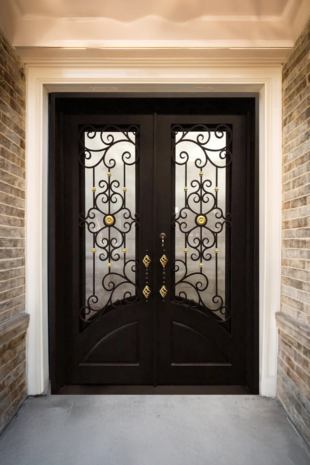 Gilded Flower Iron Door - Omega Custom Fabrication LLC