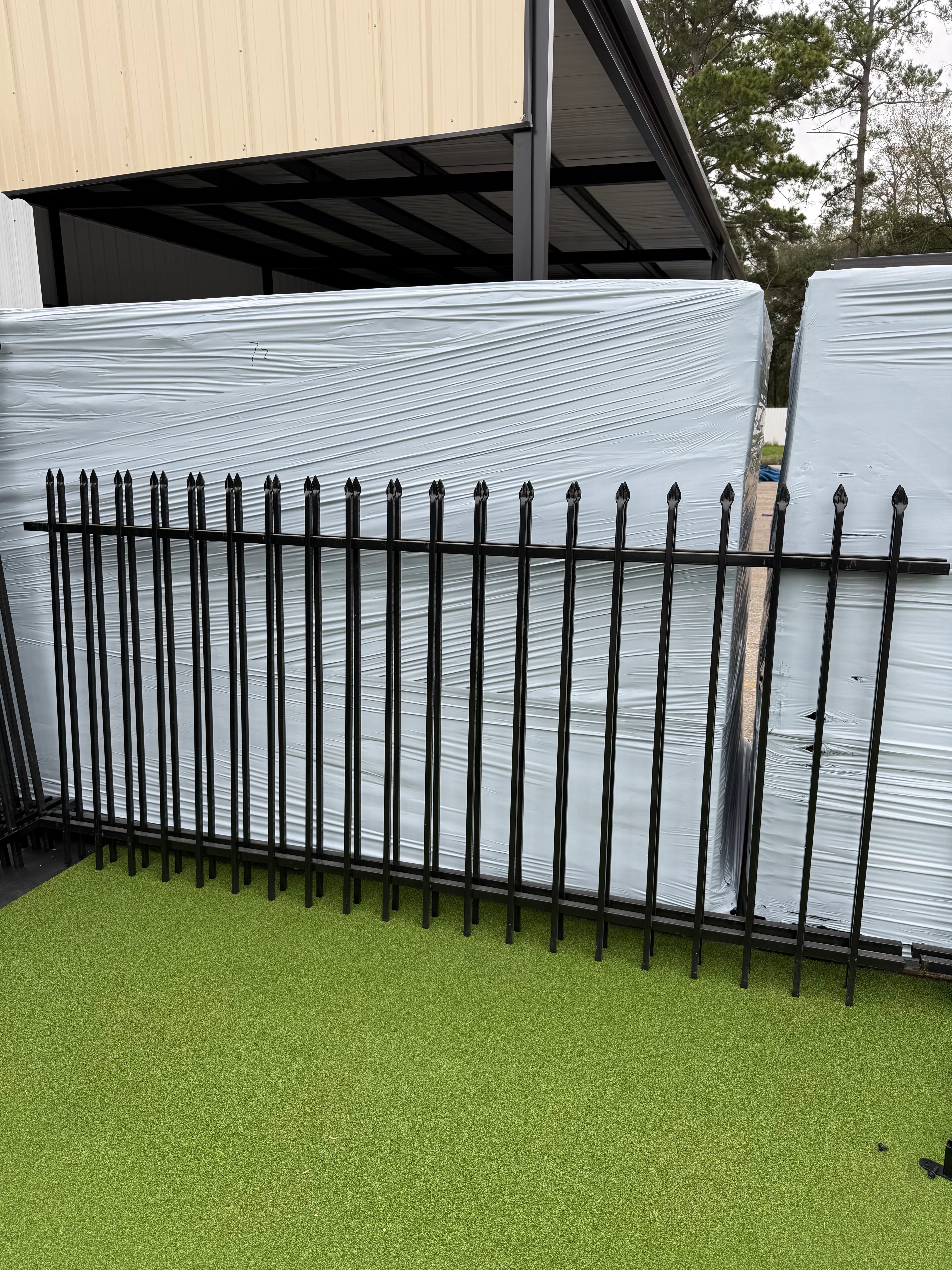2 Rail Metal Fence Pressed Point Powder Coated Pickets 5/8 - Omega Custom Fabrication LLC