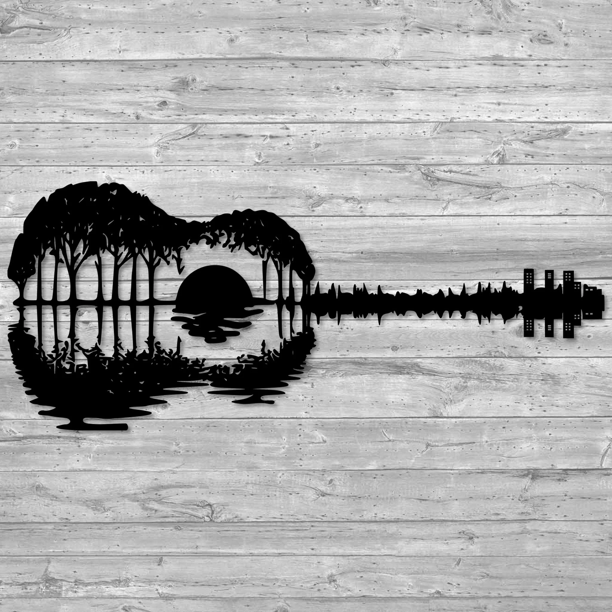 Guitar Trees Metal Wall Art - Omega Custom Fabrication LLC