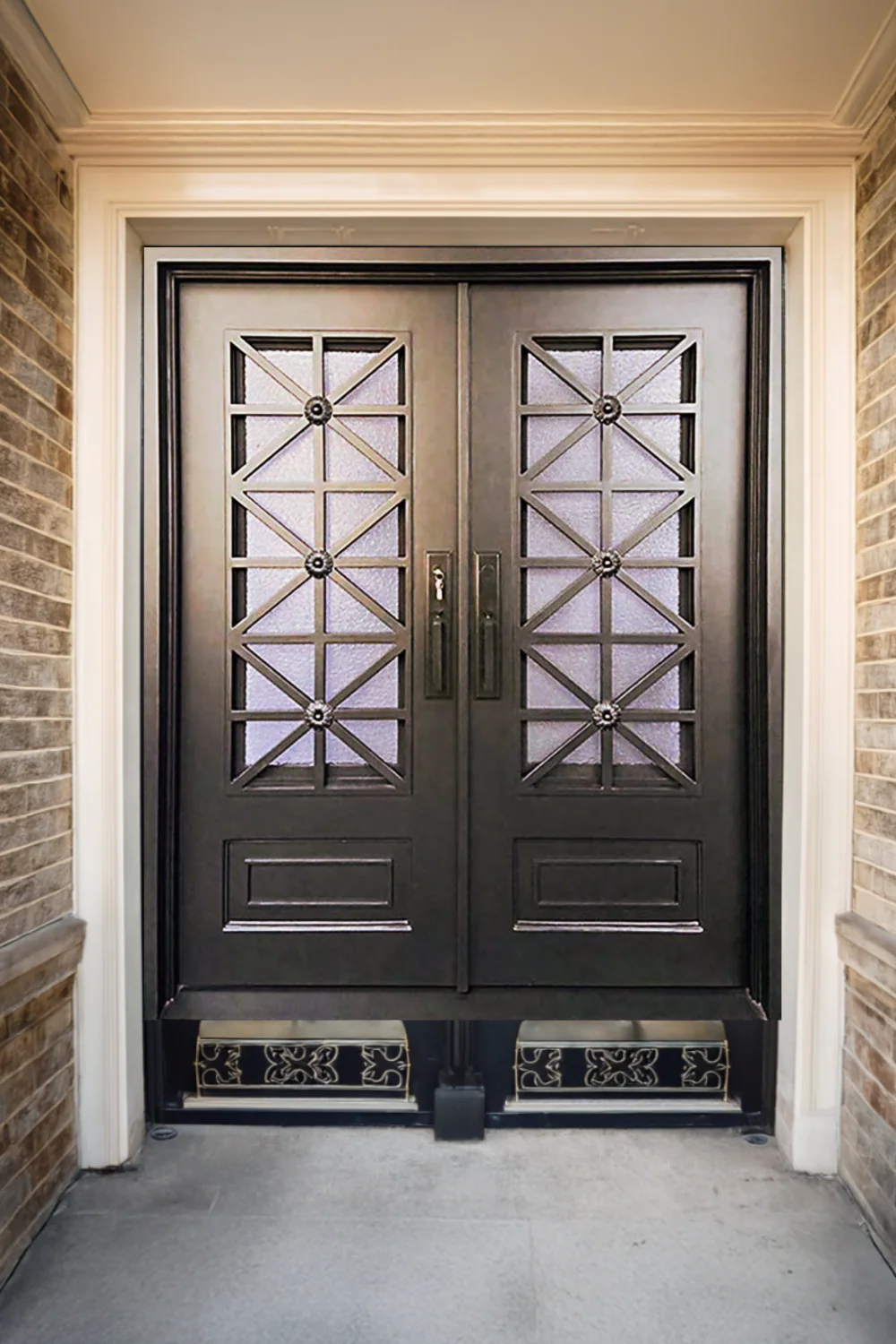 Iron Aster French Door - Omega Custom Fabrication LLC
