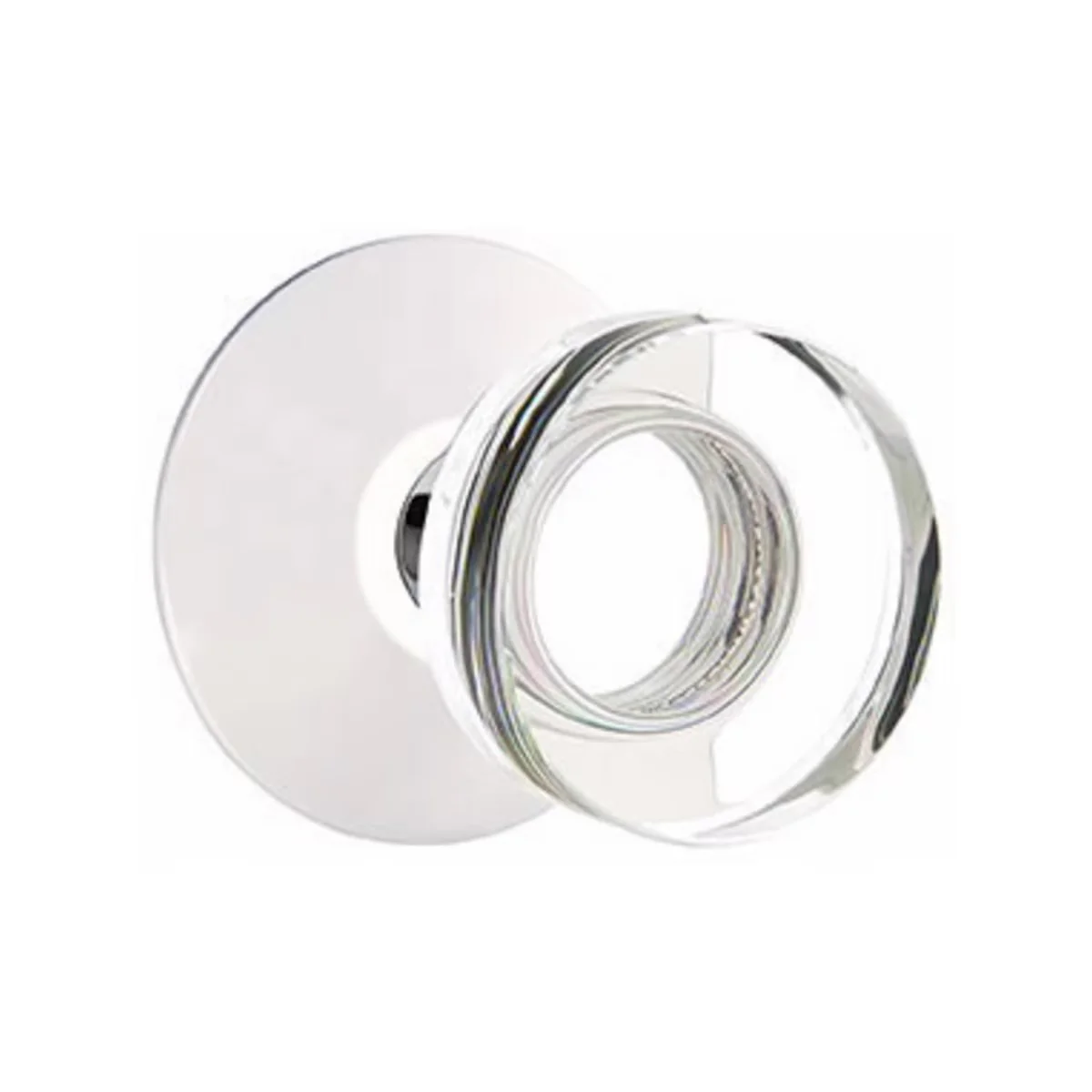 MODERN DISC GLASS (MDC) PASSAGE (HALL/CLOSET) KNOB WITH 2-3/8