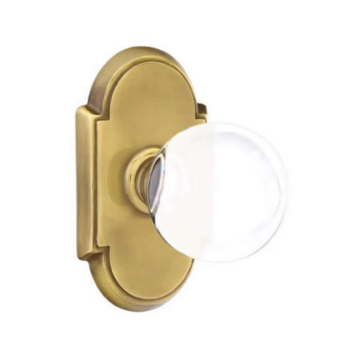 BRISTOL GLASS (BL) DUMMY (PAIR) KNOB WITH TRADITIONAL ROSETTE - Omega Custom Fabrication LLC