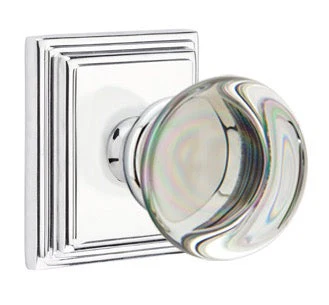 PROVIDENCE GLASS (PC) PRIVACY (BED/BATH) KNOB WITH 2-3/8