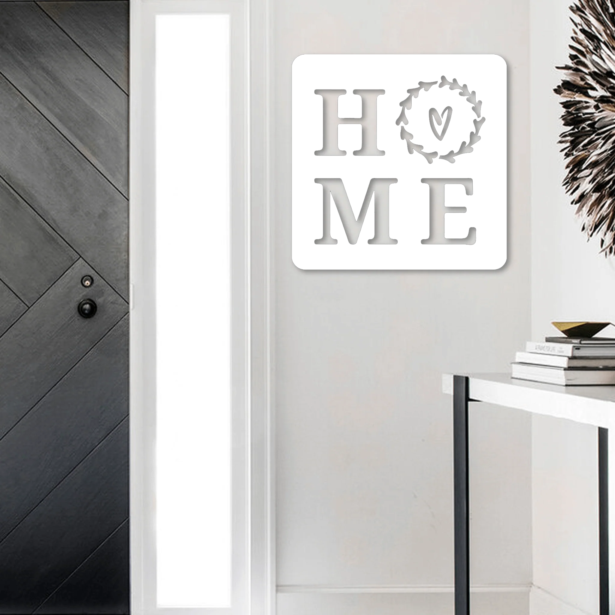 Home Heart Square Metal Sign - Omega Custom Fabrication LLC