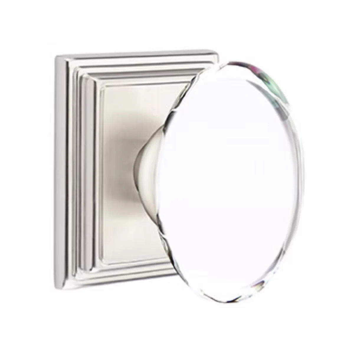 HAMPTON GLASS (HT) PRIVACY (BED/BATH) KNOB WITH 2-3/8